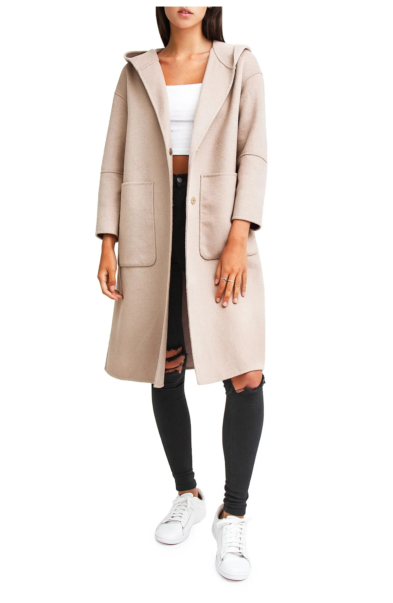 Walk This Way Wool Blend Oversized Coat | Nordstrom Rack