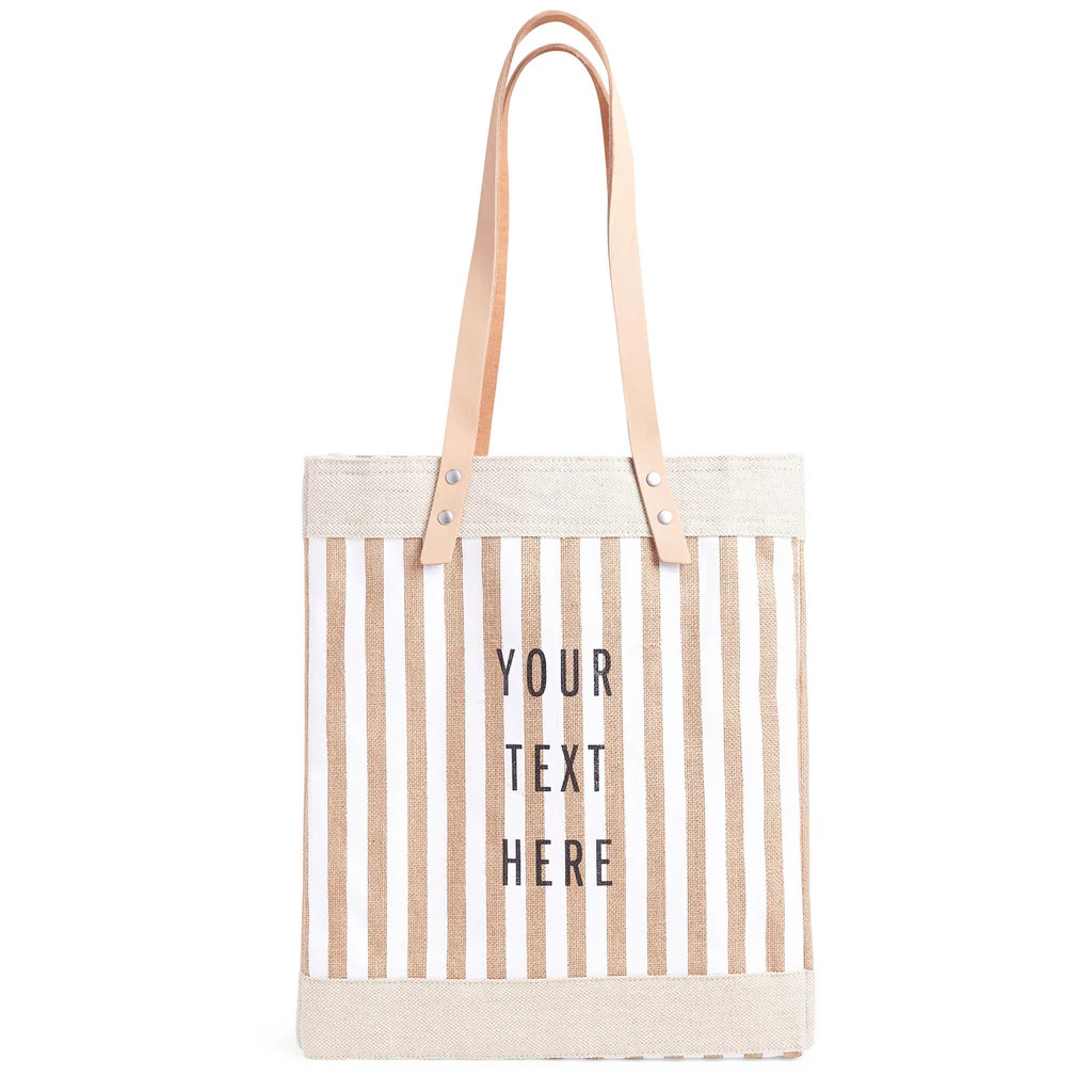 Market Tote in White Stripe | Apolis