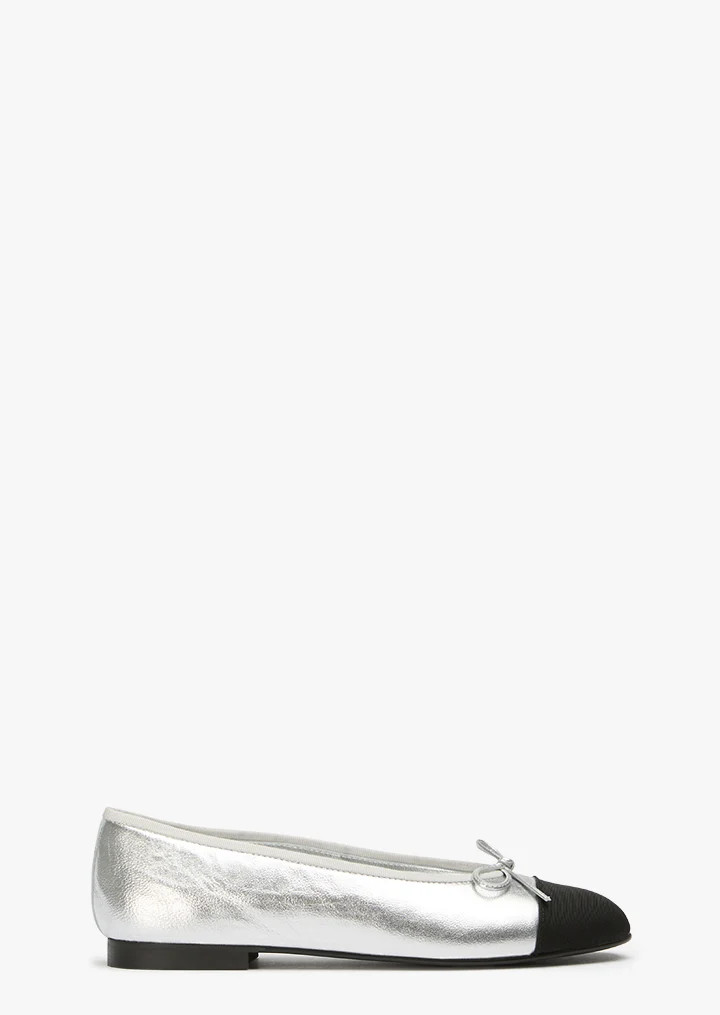 Robyn Silver Nappa/Black Grosgrain | Tony Bianco US