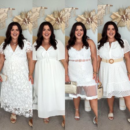 Curvy bridal white dresses from Amazon 💍🤍💒 All size XXL. Engagement party, bridal shower, bachelorette, honeymoon dress. 

#LTKStyleTip #LTKWedding #LTKPlusSize