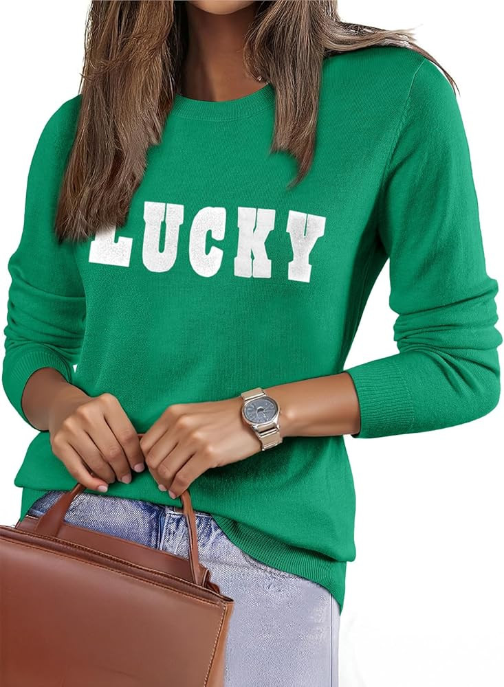 EVALESS Spring Sweaters for Women 2026 Trendy Wool Blend Sweaters Long Sleeve Crewneck Spring Out... | Amazon (US)