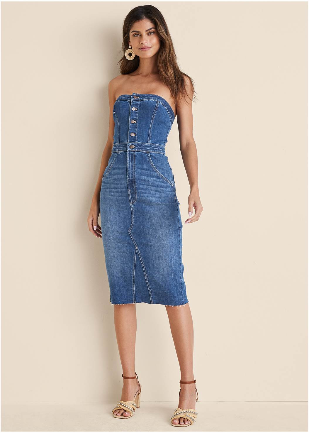 Strapless Denim Dress | VENUS