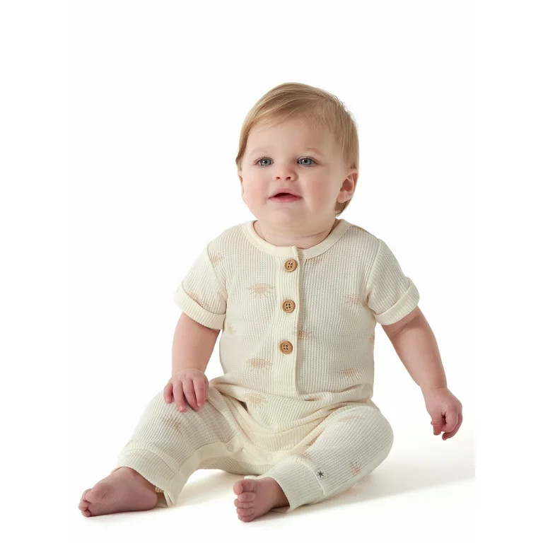 Modern Moments by Gerber Baby Boy or Girl Unisex Long Leg Romper, Sizes 0/3M-24M | Walmart (US)