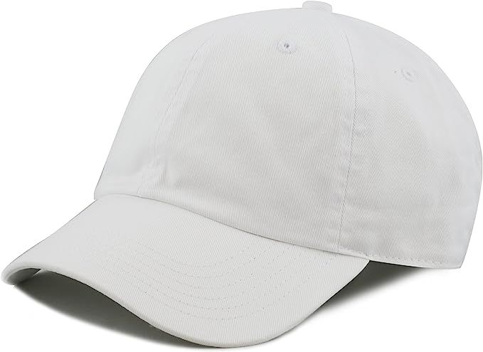 The Hat Depot Kids Washed Low Profile Cotton and Denim Plain Baseball Cap Hat | Amazon (US)