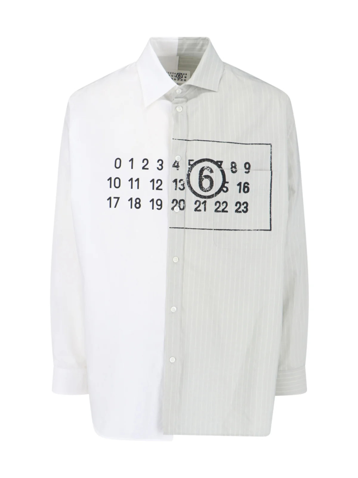 MM6 Maison Margiela Asymmetric Poplin Shirt | Cettire Global