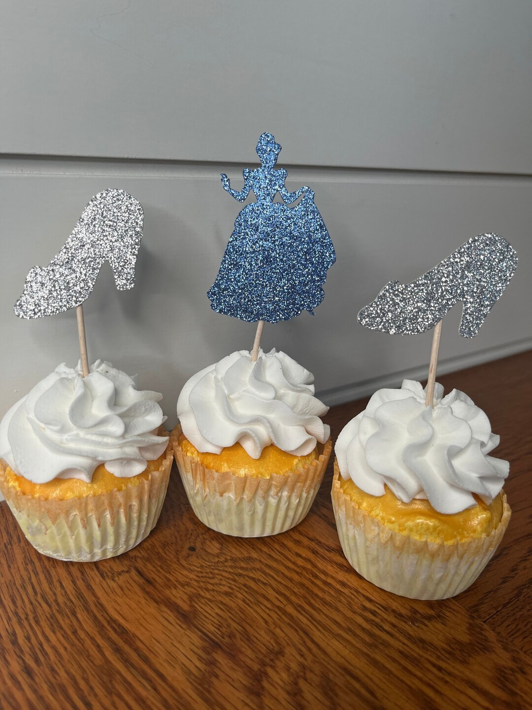 Princess Cupcake Toppers, Princess Party, Cinderella Cupcake Toppers, Cinderella Party Decoration... | Etsy (US)