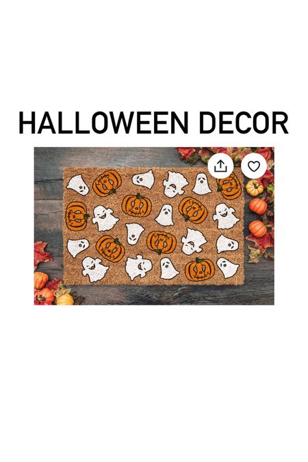 Halloween decor 
Halloween 
Halloween doormat
Ghost doormat 
Jack-o-lantern doormat 
Decorative doormat 


#LTKSeasonal #LTKhome #LTKunder50