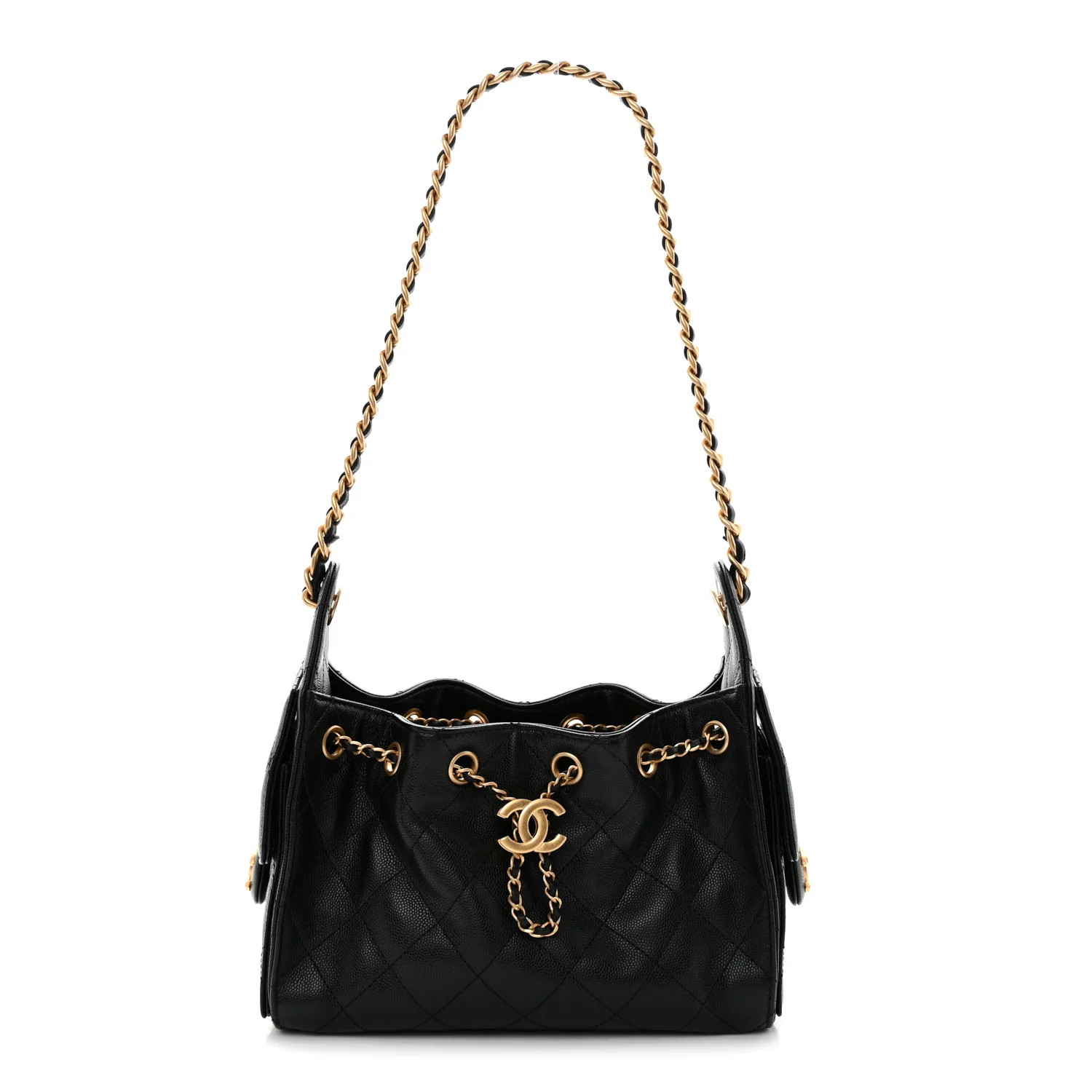 Chanel Caviar Quilted Mini Chanel 25 Handbag Black 1907938 | FASHIONPHILE (US)