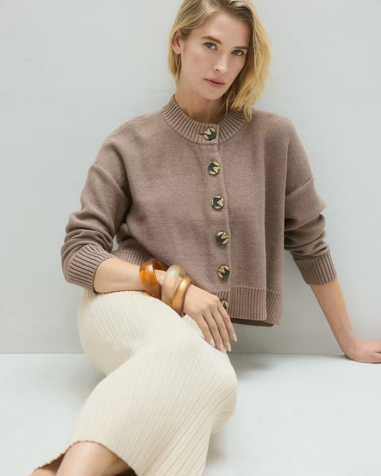 100% Organic Cotton Cropped Cardigan | Quince