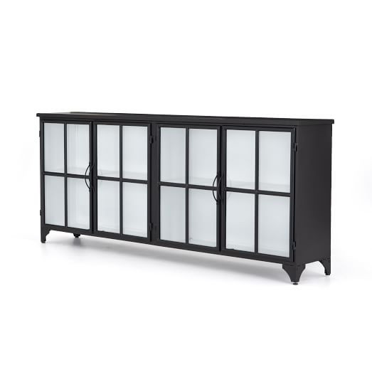 Black & White Iron Media Console | West Elm (US)