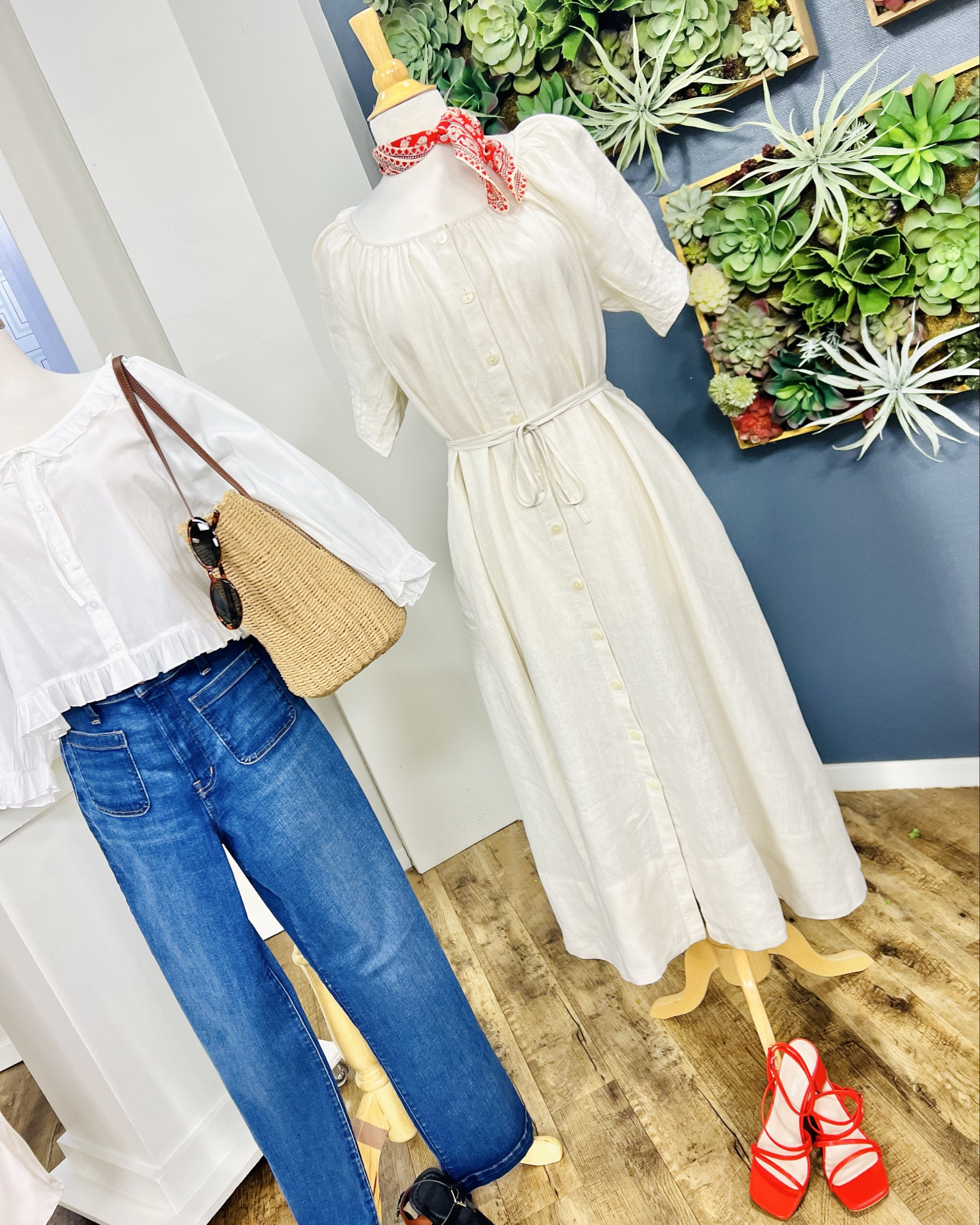 This last must have accessory is a little scarf. This is just from Madewell, and I’ve paired it with this fabulous- again- another staple- linen dress from JCrew that just says hand me my basket of flowers and I’m French! I love the little details in the sleeve, and the neckline is so pretty and flattering. And the linen is really such a timeless and elegant, summery fabric- this dress is going to last and keep you feeling the essence of Paris forever! 

#LTKStyleTip #LTKSeasonal