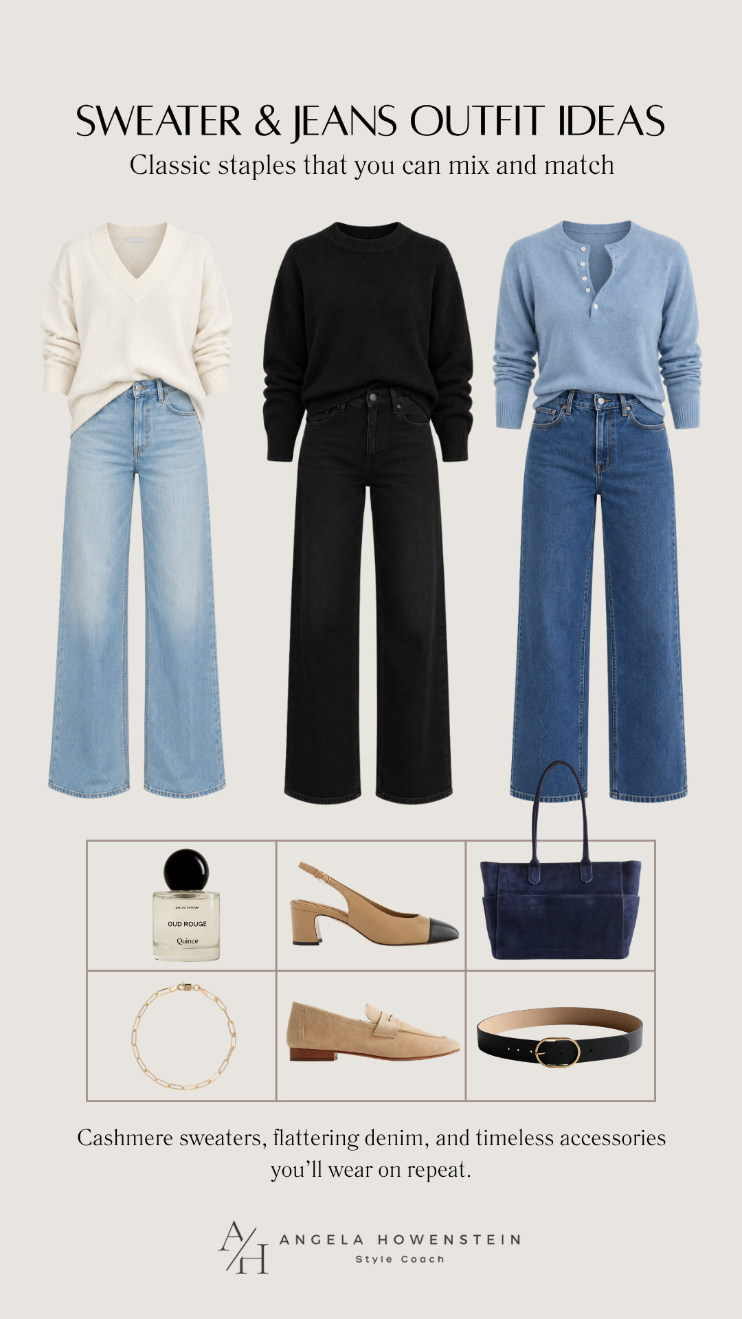 These are the wardrobe staples you’ll reach for on repeat this fall. From cozy cashmere sweaters and flattering wide-leg jeans to timeless accessories, every piece mixes and matches effortlessly for endless polished outfits.

👩‍💻 LTK PRO TIPS
❤️ Heart = Support my posts ;-)
🔖 Save = Get sale & restock alerts for the things you love!
📋 Lists = Keep favorites organized (List ideas: Christmas, Birthdays, and Vacations!)
📲 Share = Send lists and products to a friend (or your daughters like me).
💬 Comment = Ask me anything, and I’ll answer. ;-) 

 #LTKootd #LTKSeasonal #LTKOver40