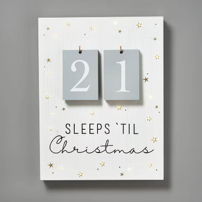 Lit Sleeps 'Til Christmas Tabletop LED Advent Calendar - Wondershop™ | Target