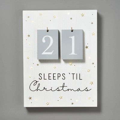 Lit Sleeps 'Til Christmas Tabletop LED Advent Calendar - Wondershop™ | Target