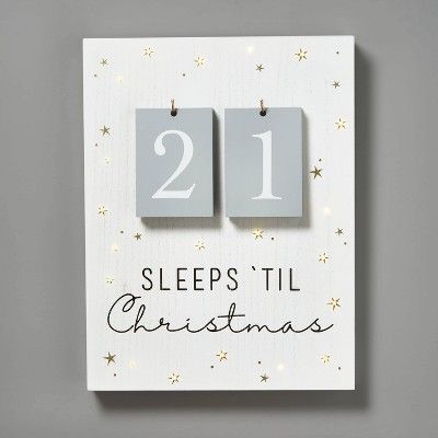 Lit Sleeps &#39;Til Christmas Tabletop LED Advent Calendar - Wondershop&#8482; | Target