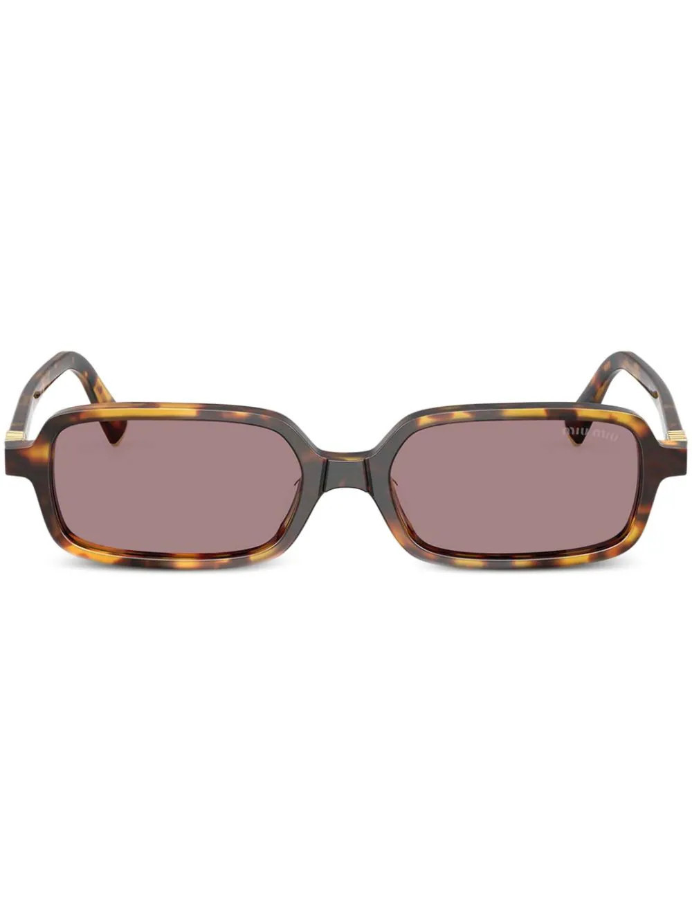 Miu Miu Eyewear rectangle-frame sunglasses - Brown | Farfetch Global