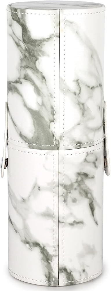 Makeup Brush Holder Travel Brushes Case Bag Cup Storage Dustproof for Women (Marble) | Amazon (US)