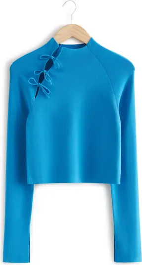 Split Tie Mock Neck Sweater | Nordstrom