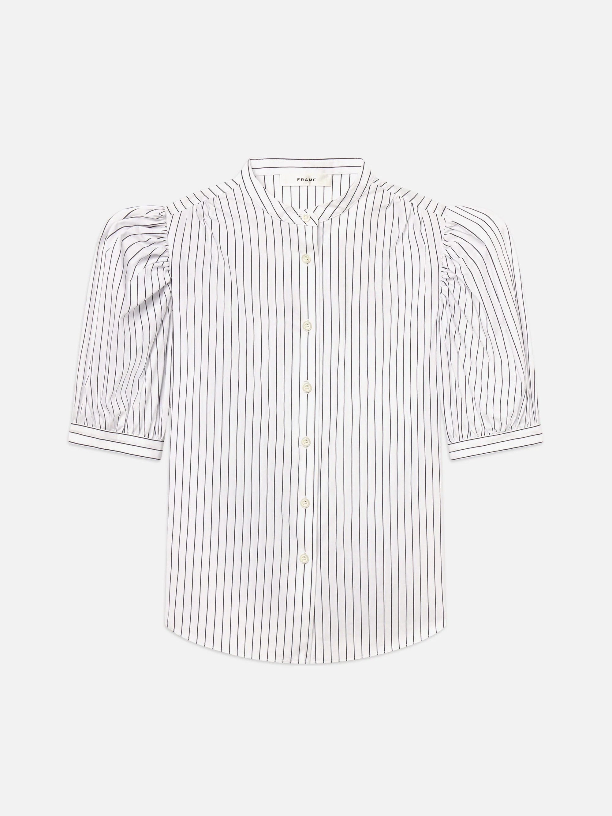 The Gathered Top  in  Navy Multi | Frame Denim