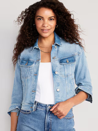Cropped Jean Jacket for Women | Old Navy (US)