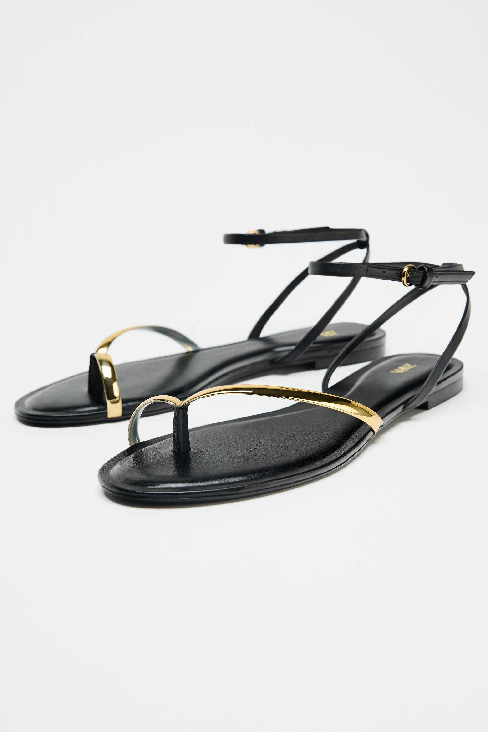 FLAT SANDALS WITH DETAIL | Zara US