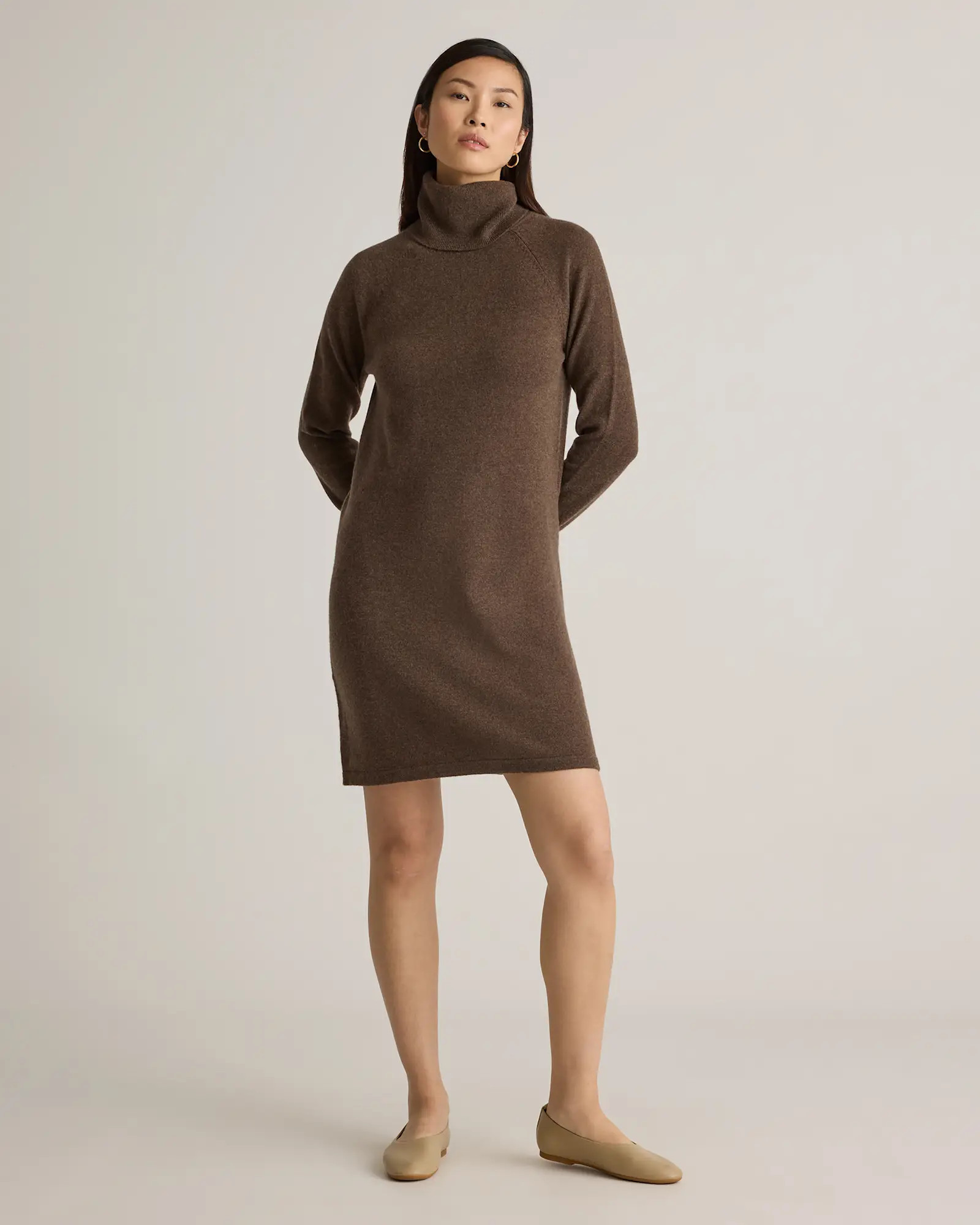 Mongolian Cashmere Turtleneck Sweater Dress | Quince