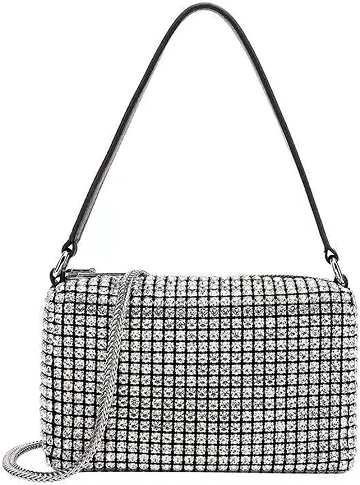 NOGUTU Crystal Crossbody Bags for Women Rhinestone Evening Purse for Women Rhinestone Bags with C... | Amazon (US)