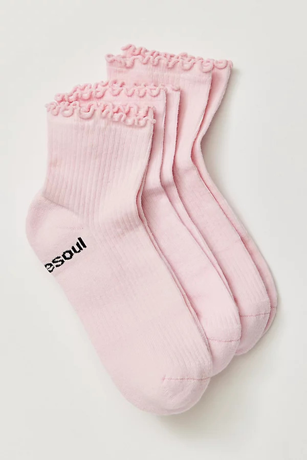 Doublesoul Ruffle Quarter Socks | Free People (Global - UK&FR Excluded)