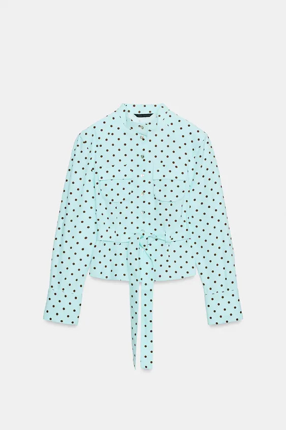 POLKA DOT SHIRT JACKET | Zara US