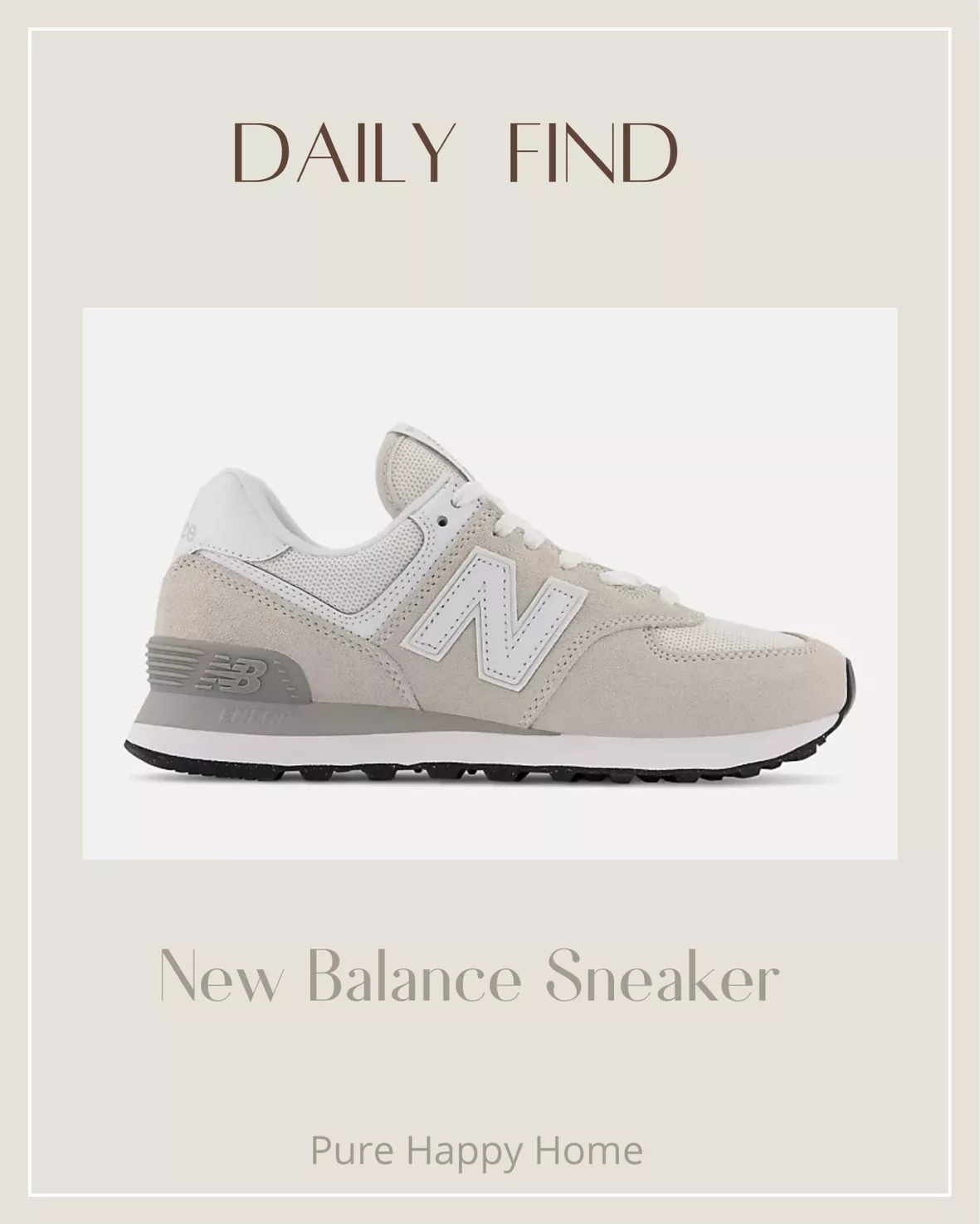 New Balance 574 trainers in grey curated on LTK