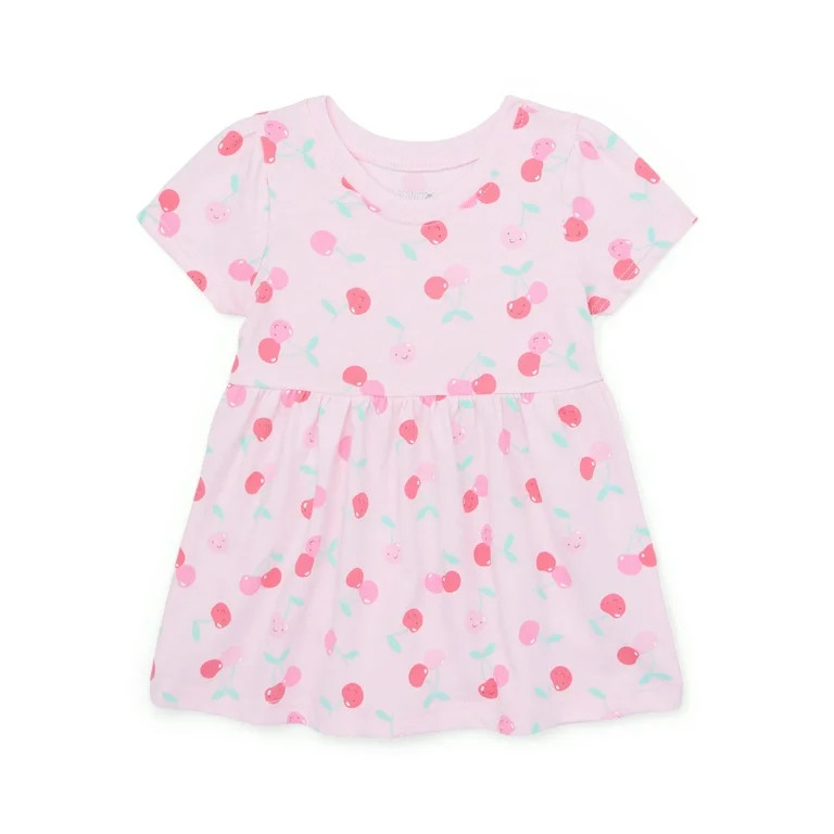 Garanimals Baby Girl Short Sleeve Print Jersey Dress, Sizes 0-24 Months | Walmart (US)