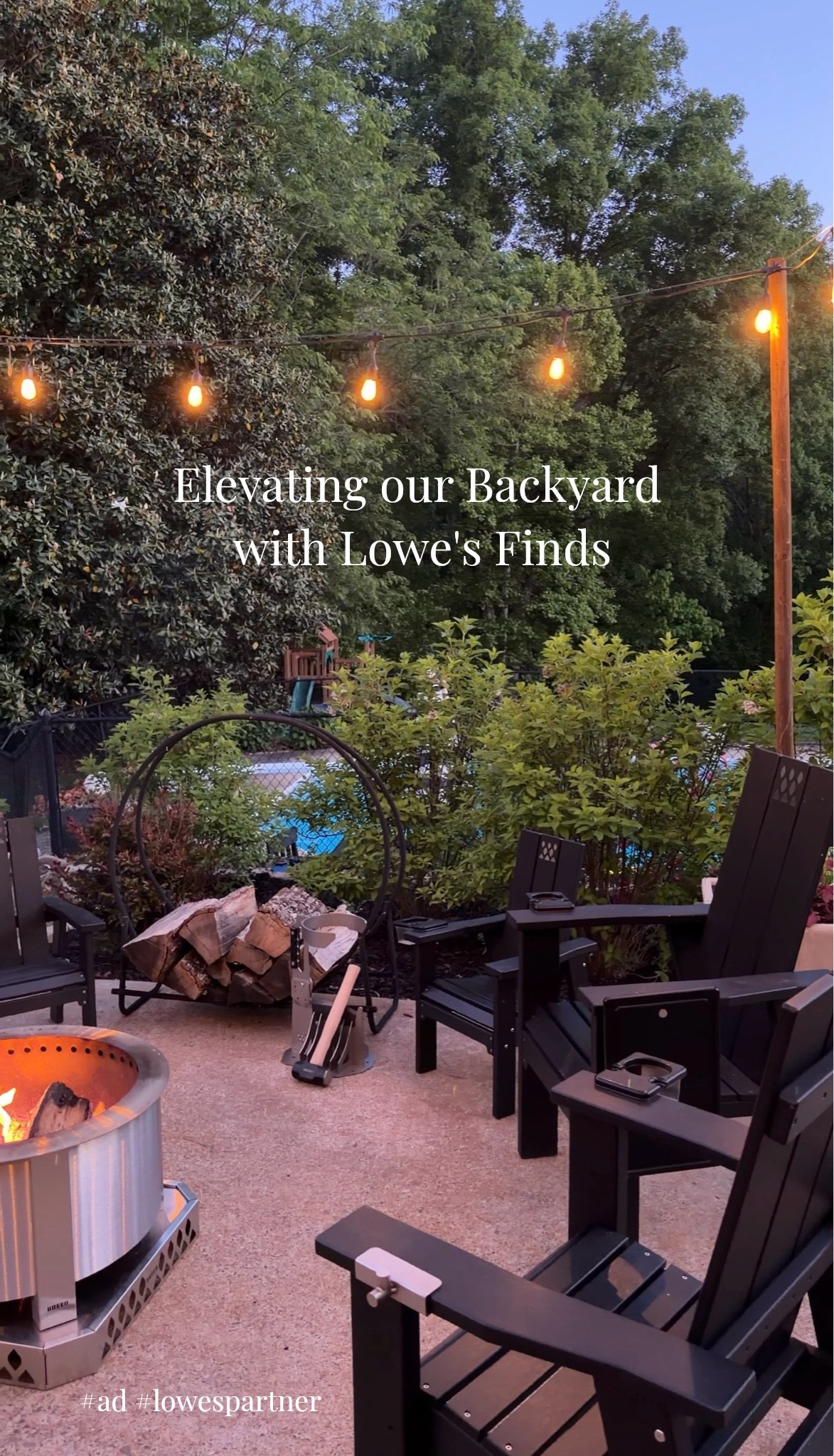 Everything we used for our DIY string light planters and more fun @lowes finds #ad #lowespartner #ltkhome