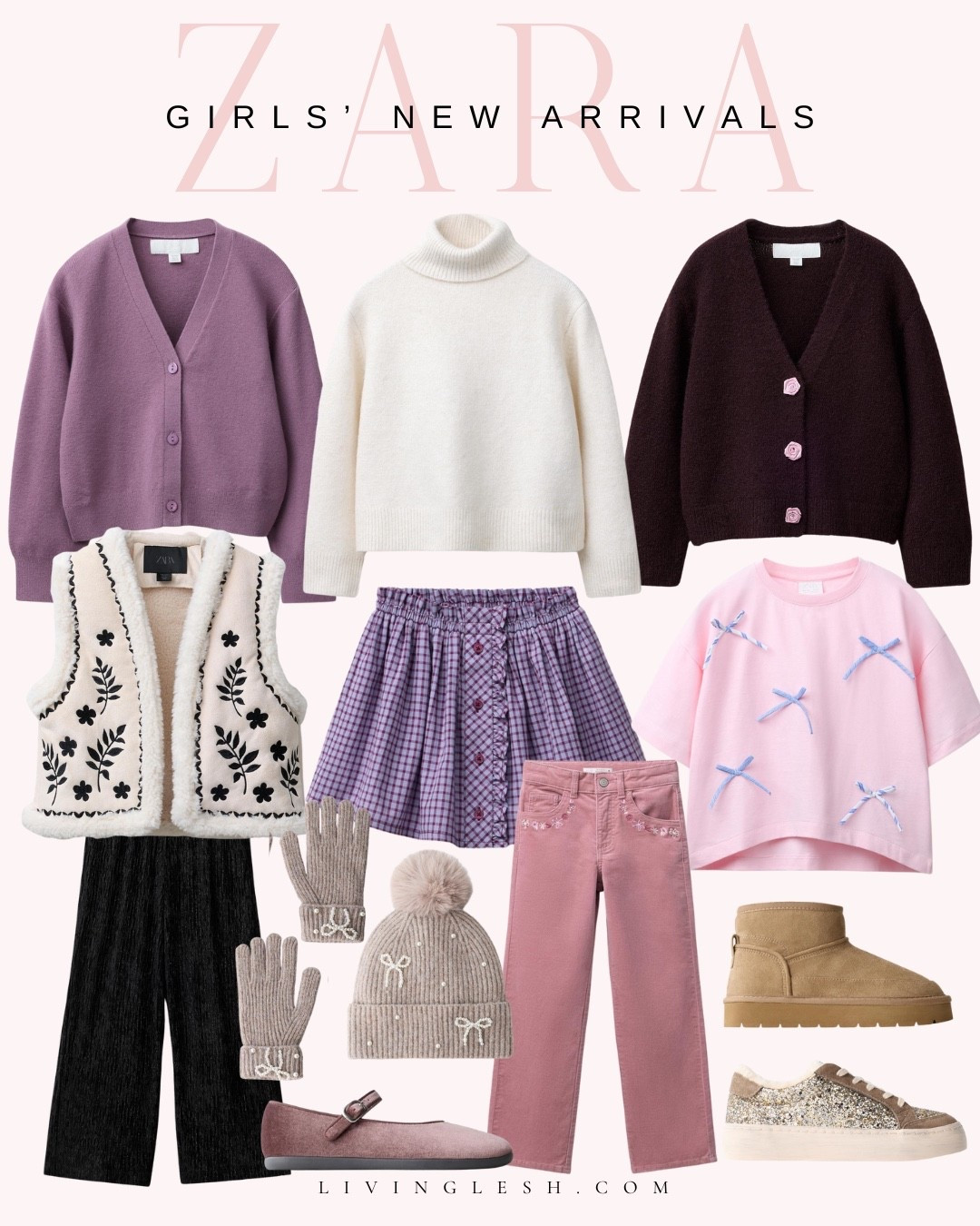 Zara | Zara kids | Girls clothes | Girls outfits | Zara girls | Outfits for tweens | Outfits for girls | Winter outfit | Winter clothes for girls | Ugg boots | Hat | Gloves | Sweater | Cardigan

#LTKFindsUnder50 #LTKKids #LTKSeasonal