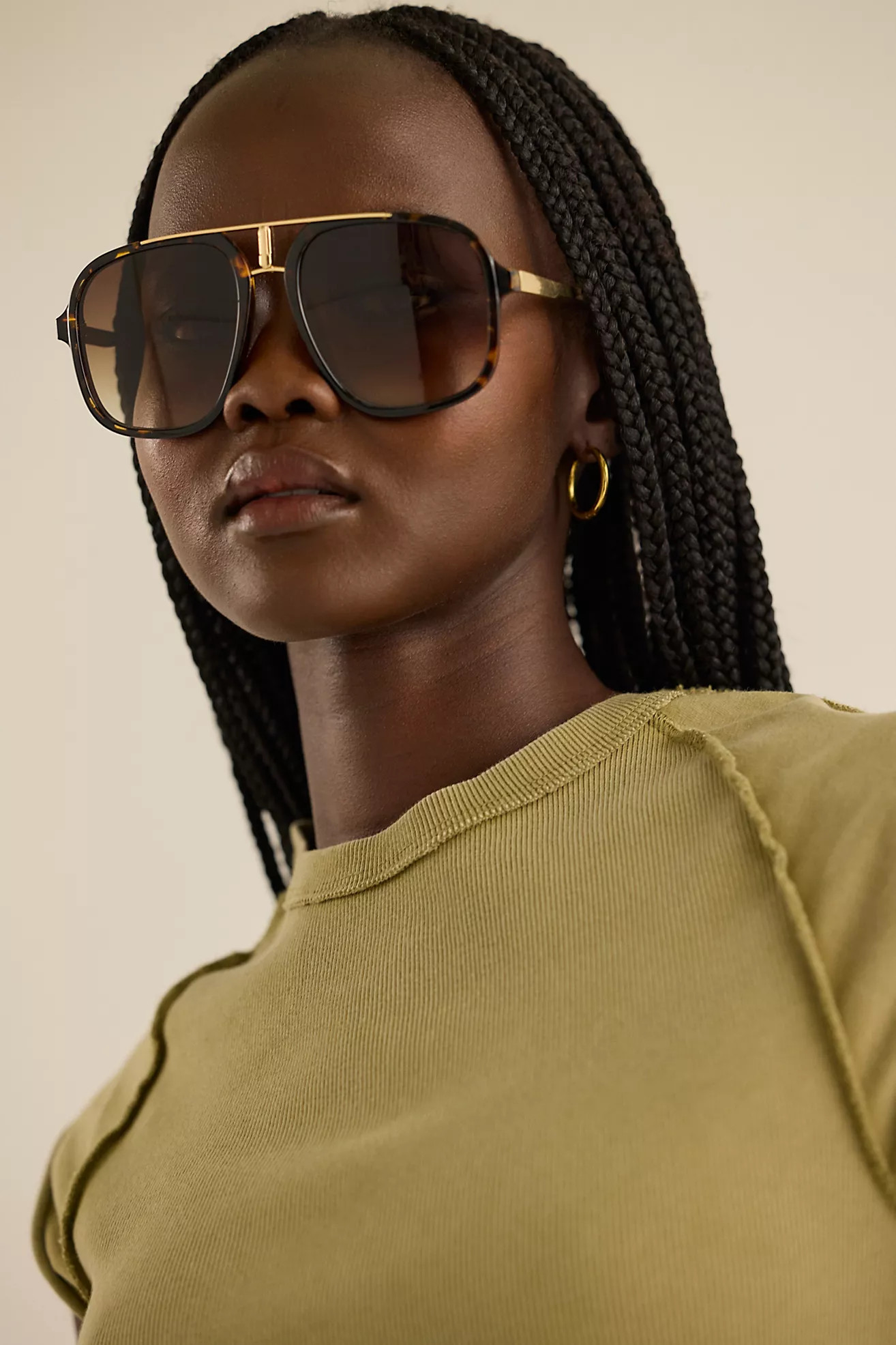 Janis Detail Aviator Sunglasses | Free People (Global - UK&FR Excluded)