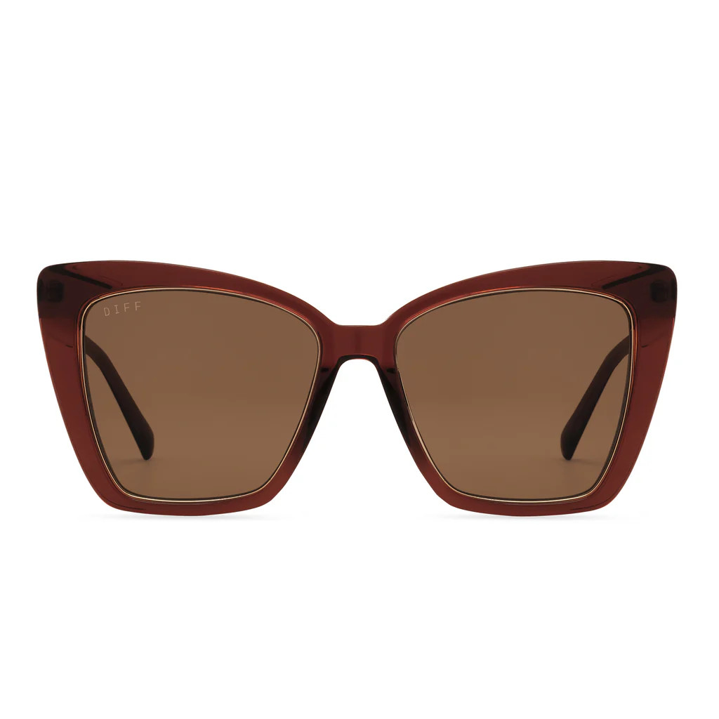 BECKY IV - COGNAC + BROWN SUNGLASSES | DIFF Eyewear
