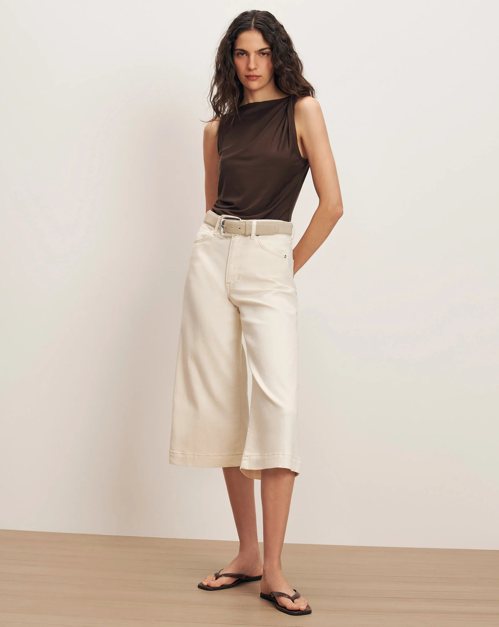 Otessa Boatneck Tank Top in Dark Mocha | Veronica Beard | Veronica Beard