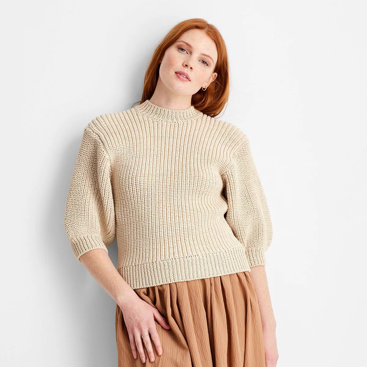 Women's Short Sleeve Crewneck Sweater - Future Collective | Target