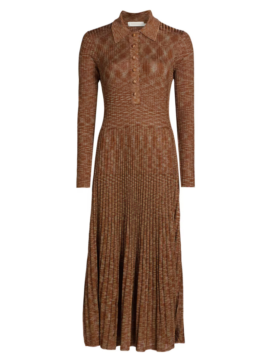 Zimmermann Mouline Rib-Knit Midi-Dress | Saks Fifth Avenue | Saks Fifth Avenue