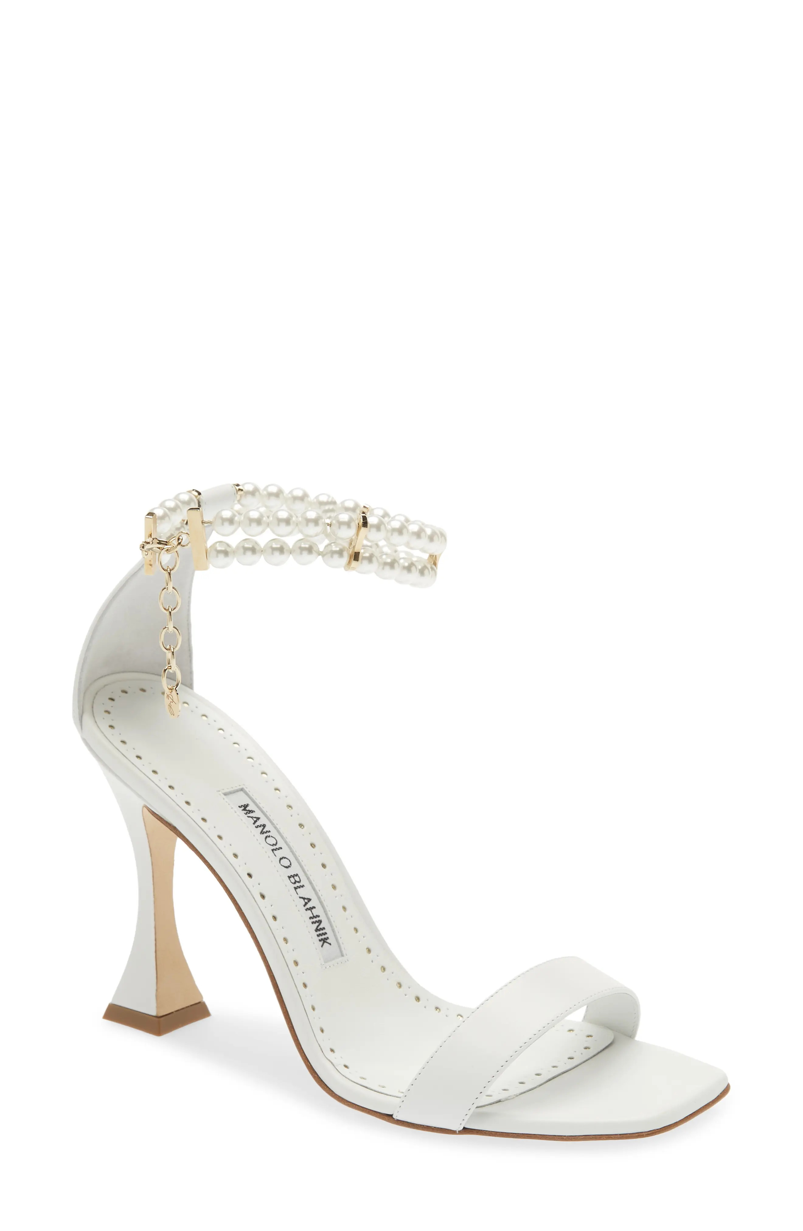 Charona Imitation Pearl Ankle Strap Sandal | Nordstrom
