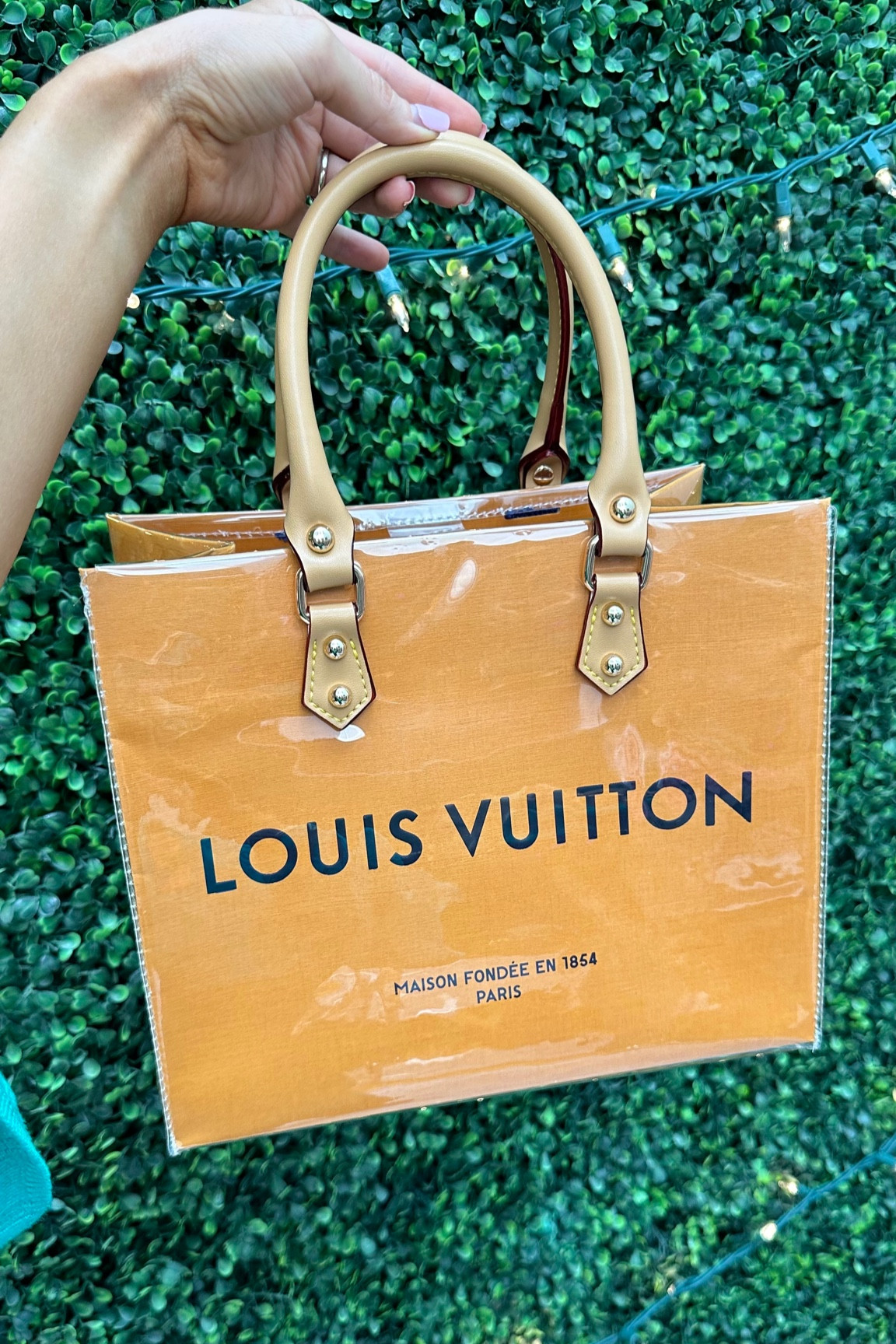Louis Vuitton, Bags, Pvc Diy Authenic Louis Vuitton Shopping Bag Tote