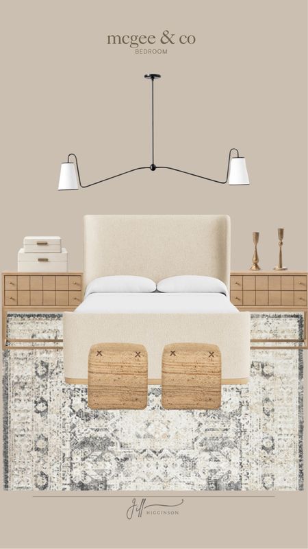 McGee & Co bedroom! 

Light fixture, ottoman, nightstand, home decor, lighting, rug, bed 

#LTKHome #LTKSaleAlert #LTKFindsUnder100