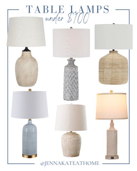 Coastal style table lamps for under $100 for every style home decor

#LTKhome #LTKfamily