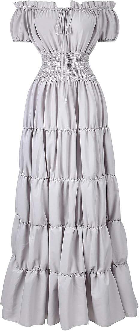 Renaissance Costume Women Medieval Chemise Dress Peasant Tops Irish Under Dress | Amazon (US)