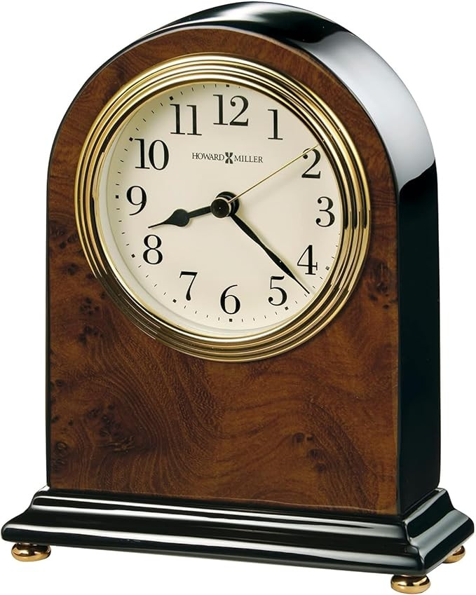 Howard Miller Soda Springs Tabletop Clock II, Cream Analog Display Golden Bazel Clocks Wooden Fin... | Amazon (US)