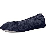 isotoner womens Chevron Microterry Ballerina House Slipper With Moisture Wicking and Suede Sole for  | Amazon (US)