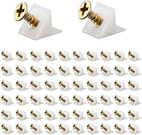 60 Packs Mending Wedges Fixing Sagging Drawer Bottoms Furniture Chest,90 Degree Drawer Plastic Angle | Amazon (US)