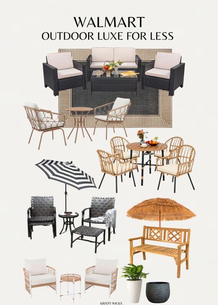 Walmart outdoor luxe for less! 🥰 Amazing value on so many beautiful pieces for all your outdoor entertaining this summer! ☀️



#LTKhome #LTKFind #LTKSeasonal