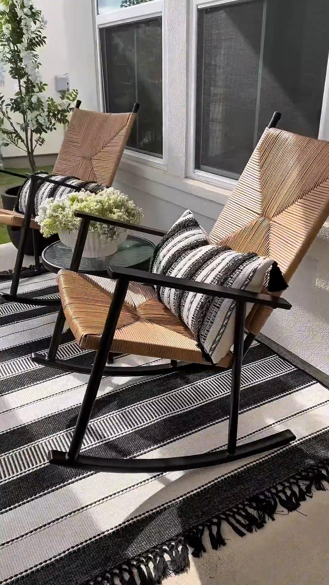 Back in stock and they will sell out again this year😖…. Get them just in time :  My rocking chair, outdoor furniture, and fire pit. 

#LTKHome #LTKStyleTip #LTKSaleAlert