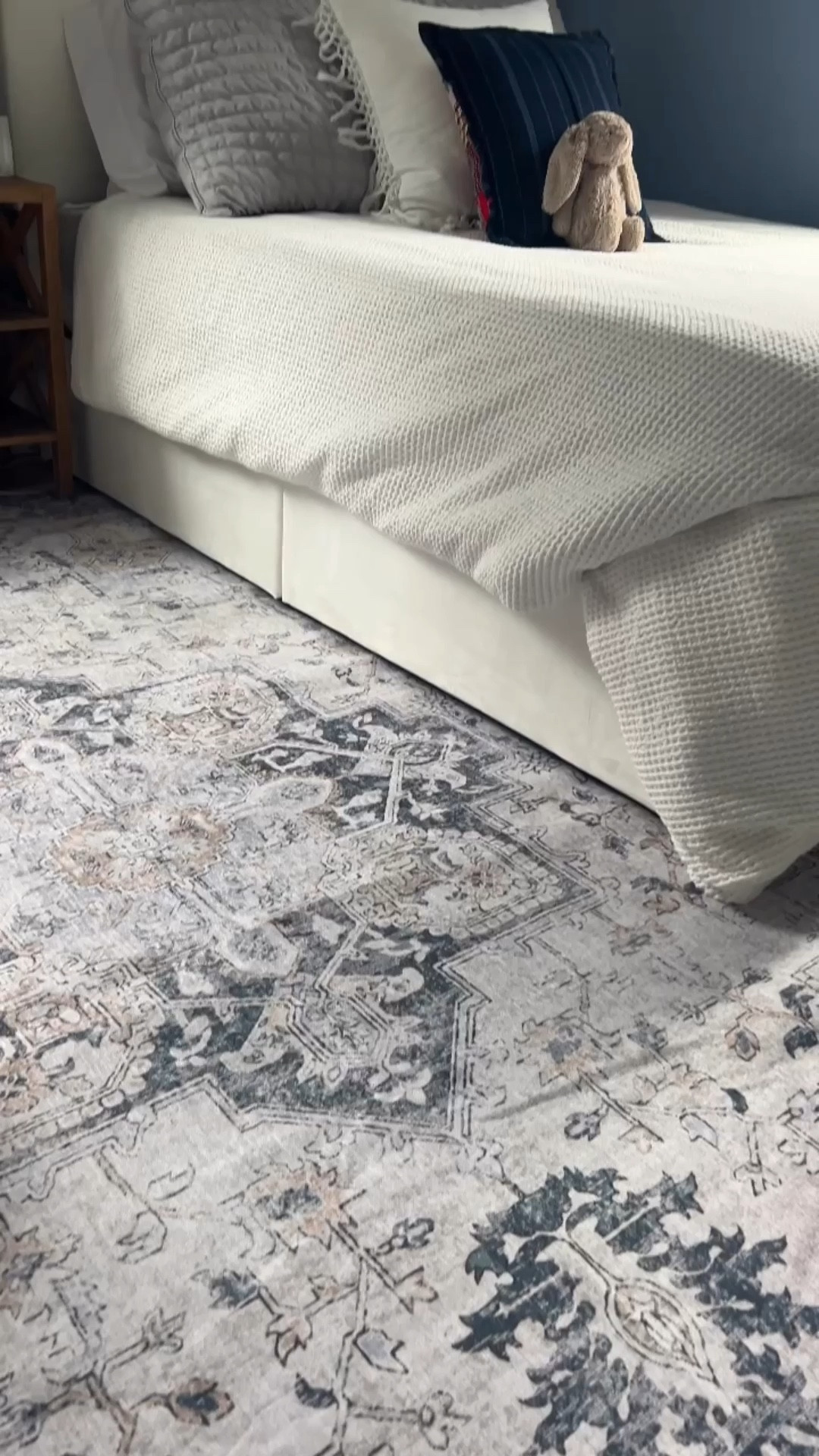 A good room design starts from the rug up! This bedroom was in desperate need of a refresh! Found the perfect rug for the existing wall color. Machine washable & pet friendly too! Obsessed with how it looks in this space! Can't wait to show you the bed we chose & how it all came together!
For bed see ohwill.com
#bedroom #machinewashablerug #bluetan #cozyroom #homedecor #newenglandliving #Itkhome #home #bedroomdecor

#LTKFamily #LTKStyleTip #LTKHome