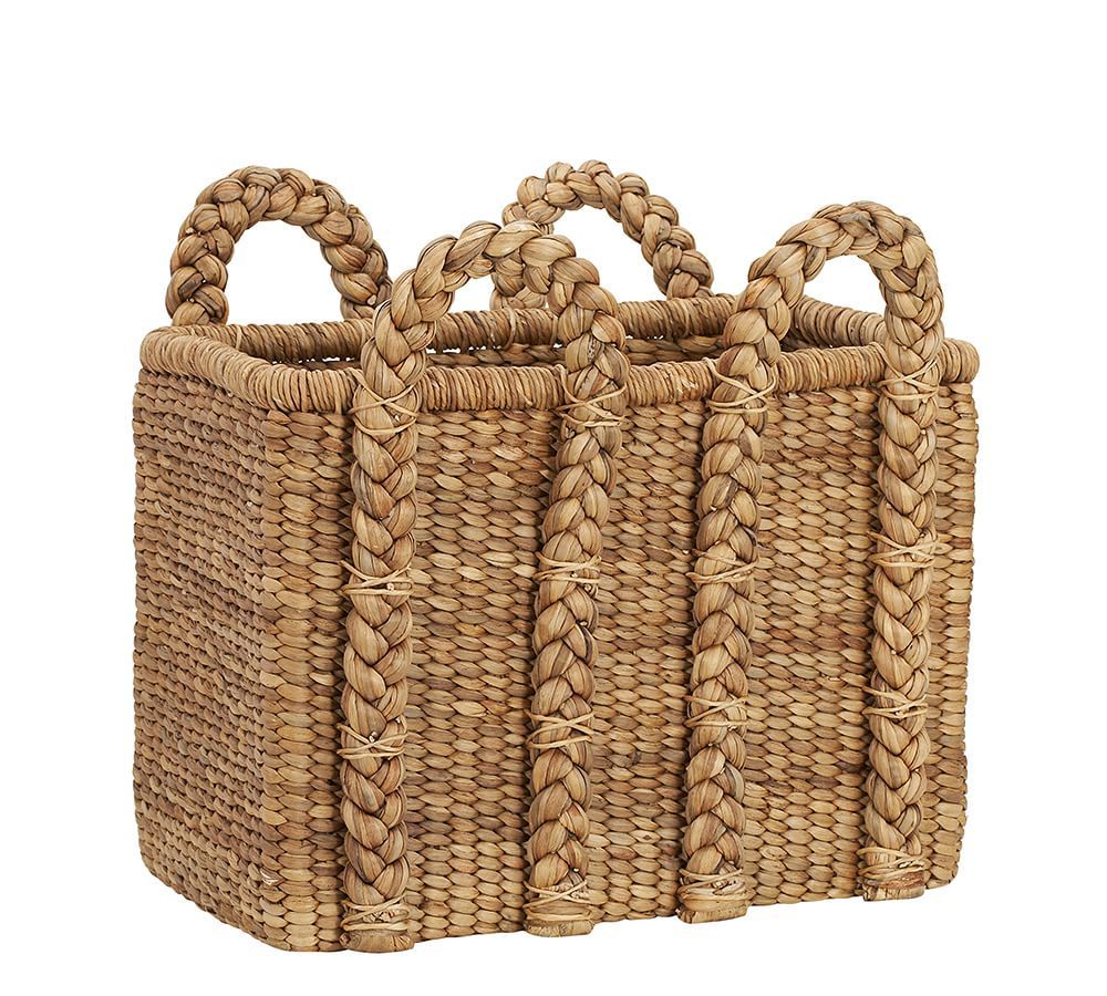 Beachcomber Handwoven Seagrass Rectangular Handled Baskets | Pottery Barn (US)